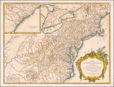 New England, New York State, Mid-Atlantic and Southeast Map By Didier Robert de Vaugondy