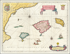 Balearic Islands Map By Willem Janszoon Blaeu