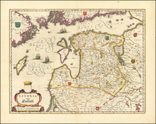 Baltic Countries Map By Willem Janszoon Blaeu