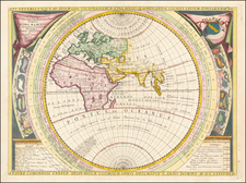 Eastern Hemisphere Map By Vincenzo Maria Coronelli