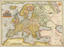 Europe Map By Abraham Ortelius