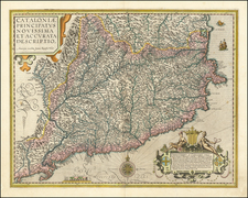 Spain Map By Abraham Ortelius / Johannes Baptista Vrients