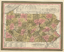 Mid-Atlantic Map By Samuel Augustus Mitchell