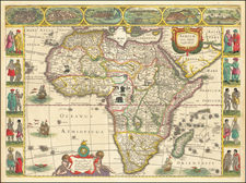 Africa Map By Jodocus Hondius / Jan Jansson