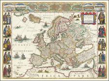 Europe Map By Willem Janszoon Blaeu