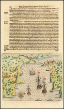 Brazil Map By Theodor De Bry / Matthaeus Merian