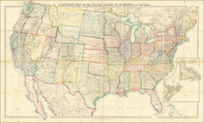 United States Map By Edward Stanford