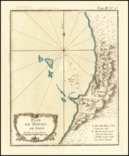 Middle East and Holy Land Map By Jacques Nicolas Bellin