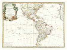 America Map By Paolo Santini / Giovanni Antonio Remondini