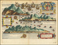 Atlantic Ocean and African Islands, including Madagascar Map By Jan Huygen Van Linschoten