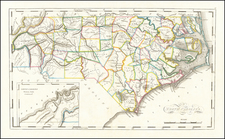 North Carolina Map By Mathew Carey