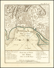 Middle East and Arabian Peninsula Map By Jacques Nicolas Bellin