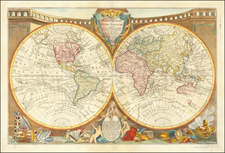 World Map By Jean Baptiste Louis Clouet / Louis Joseph Mondhare