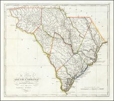 South Carolina Map By Mathew Carey