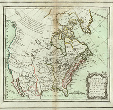 United States, Southwest and North America Map By Louis Brion de la Tour