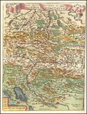 Austria and Northern Italy Map By Abraham Ortelius