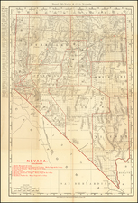 Nevada Map By William Rand  &  Andrew McNally