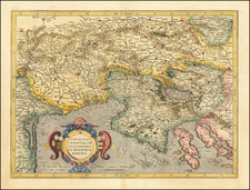 Austria, Croatia & Slovenia and Northern Italy Map By Gerhard Mercator