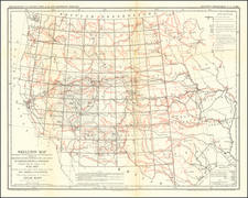 United States, Texas, Plains, Southwest, Rocky Mountains, Pacific Northwest and California Map By U.S. Engineers / Louis Nell