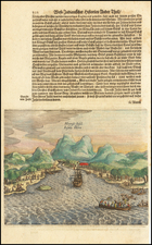 Brazil Map By Theodor De Bry / Matthaeus Merian