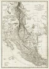 Texas, Southwest, Rocky Mountains and Mexico Map By Alexander Von Humboldt