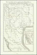 Karte von Tejas und den angrenzenden Theilen Mejicos . . . [with California Gold Regions Inset] By Freidrich Heinzelmann