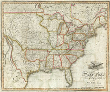 United States Map By John Melish