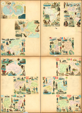 World, North America, Europe, Asia, Africa, Australia, America and Curiosities Map By Anonymous