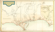 South, Louisiana, Alabama and Mississippi Map By Jean-Baptiste Bourguignon d'Anville