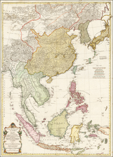 China, Japan, Korea, Philippines, Indonesia and Malaysia Map By Franz Anton Schraembl