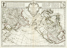 Alaska and North America Map By Philippe Buache / Joseph Nicholas De  L'Isle