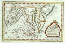 Mid-Atlantic, South and Southeast Map By Jacques Nicolas Bellin