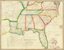 United States and Rare Books Map By John Melish