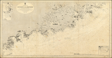 China and Hong Kong Map By British Admiralty