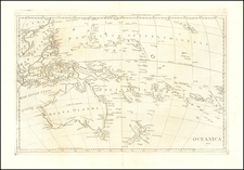 Pacific Ocean, Philippines and Oceania Map By Anonymous