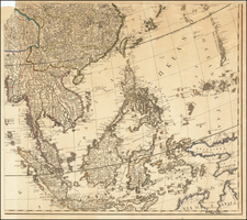 China, Southeast Asia, Philippines, Indonesia and Malaysia Map By Anthimos Gazis