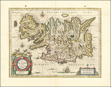 Iceland Map By Willem Janszoon Blaeu