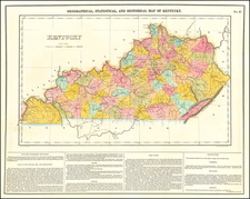 Kentucky Map By Henry Charles Carey  &  Isaac Lea