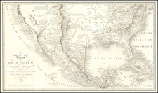 Texas, Plains, Southwest, Rocky Mountains, Mexico and California Map By Alexander Von Humboldt