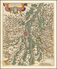 France and Germany Map By Abraham Ortelius