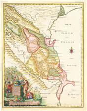 Russia and Central Asia & Caucasus Map By Joseph Nicholas de L'Isle