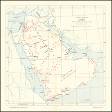 Arabian Peninsula Map By Admiralty War Staff Intelligence Division