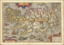 Iceland Map By Abraham Ortelius