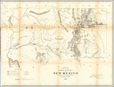 Arizona and New Mexico Map By U.S. General Land Office