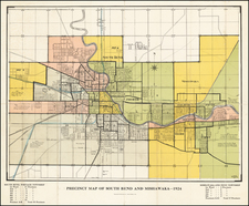 Indiana Map By Russell A. Mott