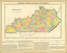 Kentucky Map By Henry Charles Carey  &  Isaac Lea