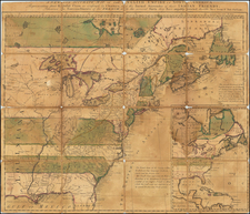 United States and North America Map By Society of Anti-Gallicans