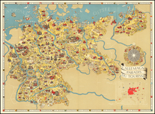 World War II and Germany Map By Riemer