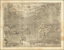 Pacific Ocean, North America, South America and America Map By Arnoldo di Arnoldi