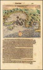 Mexico Map By Theodor De Bry / Matthaus Merian